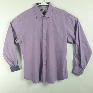 Bobbys Fashions Mens Dress Shirt Size XL Purple Long Sleeve Formal Shirt